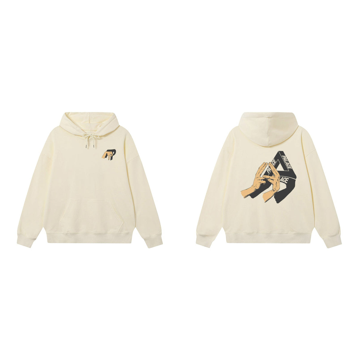 Palace Cream Hand Sign Tri-Ferg Hoodie