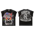 Rough Play "Bandaid for the Battle Wounds" Laser-Eyed Skull Graphic Sleeveless Tee