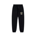 Fog Essentials Black Jogger Pants Contrast Cream‑Color Thigh Logo Elastic‑Waist Street Sweatpants