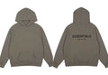 Fog Essentials Taupe‑Brown Oversized Hoodie Double‑Sided Logo