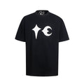 Thug Club Black White Star Moon Patch Logo Oversized T-Shirt, Unisex