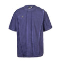 Thug Club Vintage Washed Purple Metal Logo Raw Seam Oversized T-Shirt, Unisex