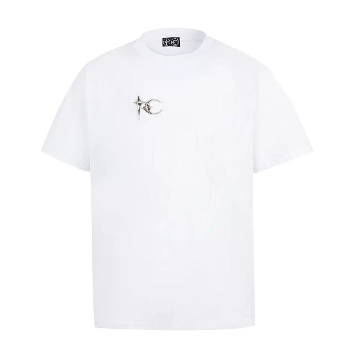 Thug Club White Star Moon Logo Oversized T-Shirt, Unisex