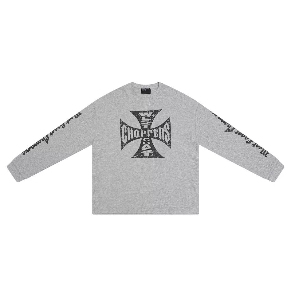 West Coast Choppers Cross Print ERD Stylist Same Style Waffle Sanskrit Long Sleeve (5)
