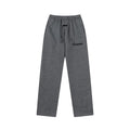 Fog Essentials Dark Heather Grey Relaxed Straight‑Leg Casual Street Sweatpants