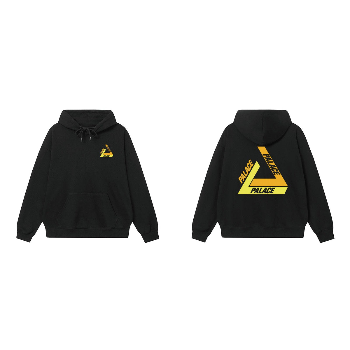 Palace Black Yellow Gradient Tri-Ferg Hoodie