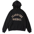 Fog Essentials Black Oversized Hoodie “FEAR OF GOD BASEBALL” Chest Graphic