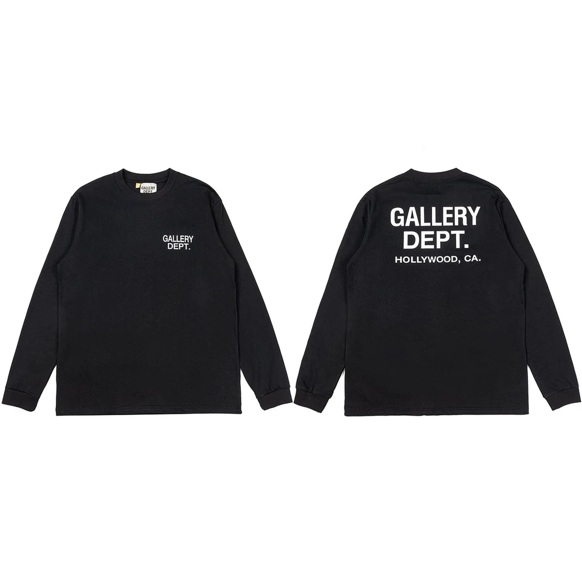 Gallery Dept. Hollywood Logo Long Sleeve T-Shirt - Black