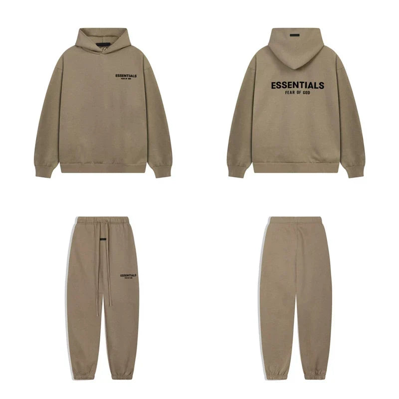 Fog Essentials Letter Print Oversized Hoodie & Sweatpants Two‑Piece Set