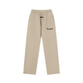 Fog Essentials Light Khaki Minimalist Straight‑Cut Drawstring Sweatpants
