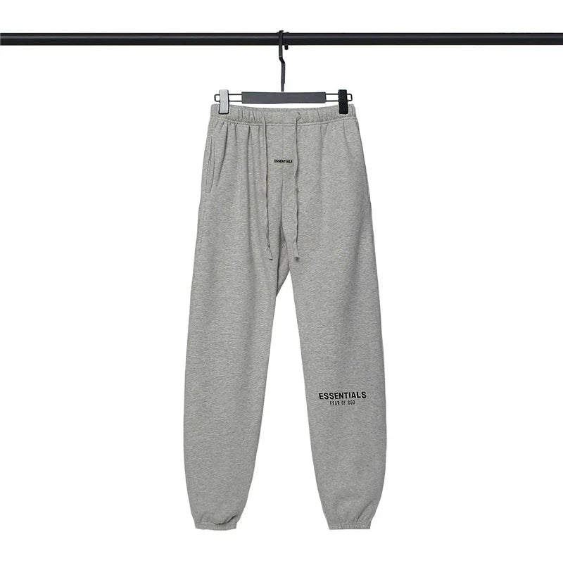 Fog Essentials Light Grey Classic Joggers – Relaxed Fit Streetwear Pants