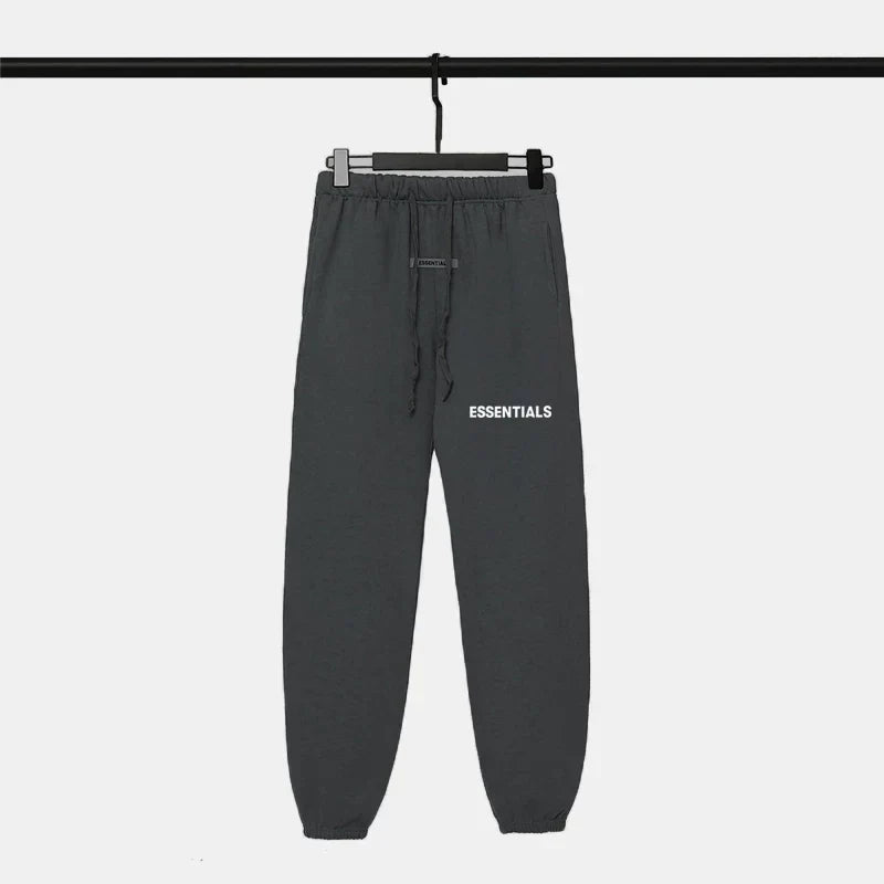 Fog Essentials Charcoal Grey Loose Jogger Pants – Dark Washed Street Style