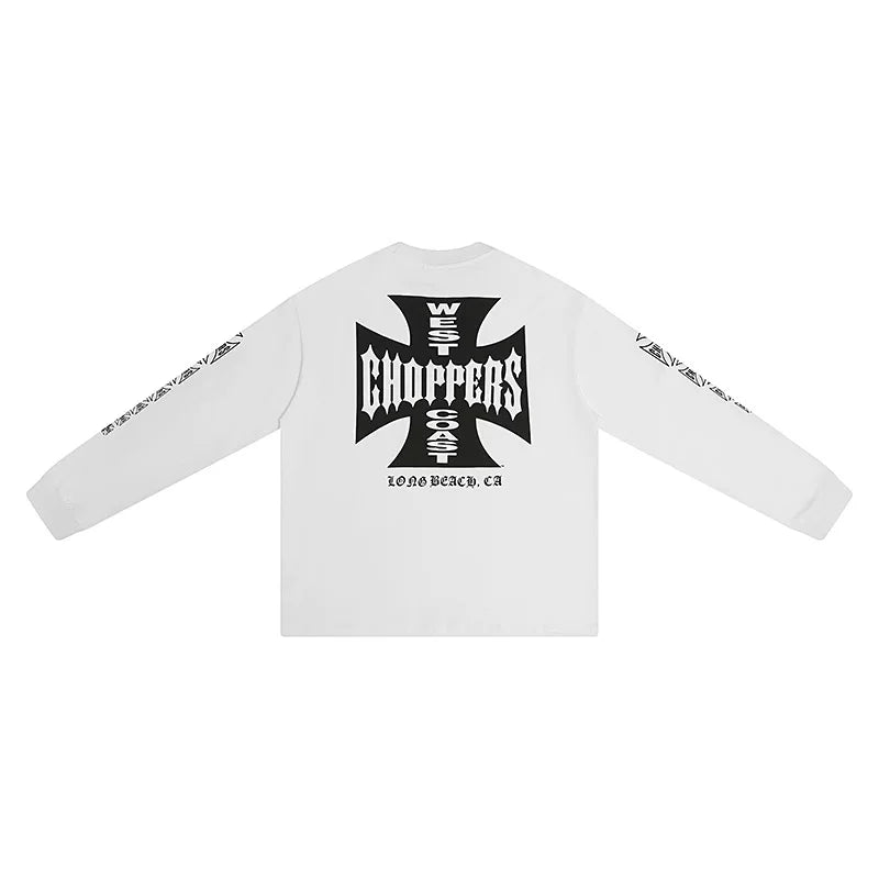 West Coast Choppers Cross Print ERD Stylist Same Style Waffle Sanskrit Long Sleeve (6)