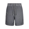 Thug Club Grey Vintage Washed Raw Seam Sweat Shorts, Unisex