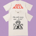 Gallery Dept. Meditation Graphic Short Sleeve T-Shirt - Cream/Red